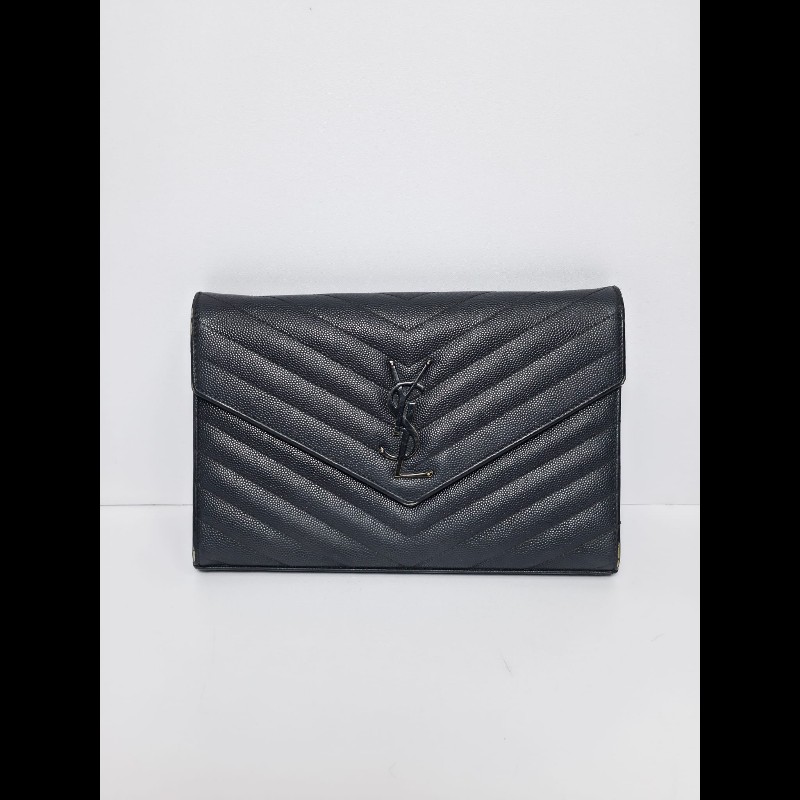 YSL 黑色 Cassander Chain Wallet-1