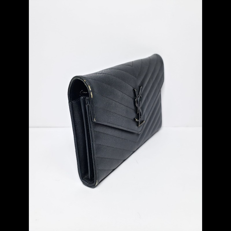 YSL 黑色 Cassander Chain Wallet-2