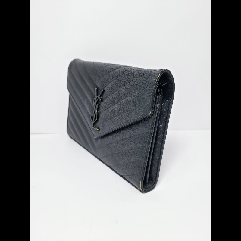 YSL 黑色 Cassander Chain Wallet-3
