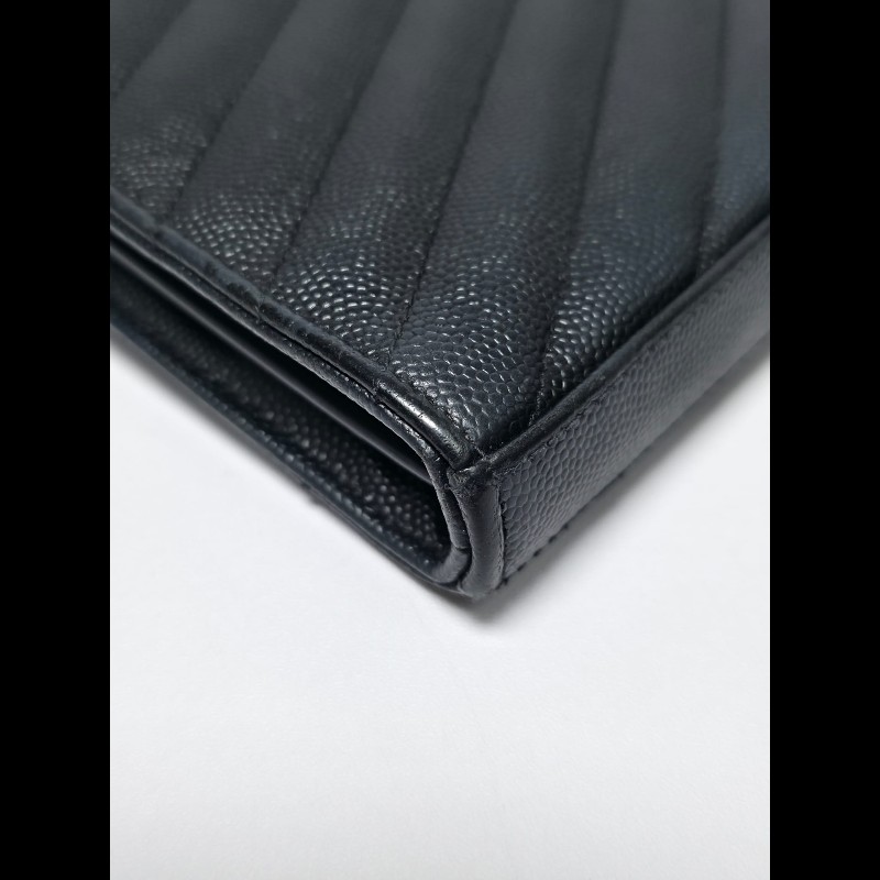 YSL 黑色 Cassander Chain Wallet-11