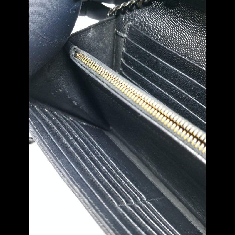 YSL 黑色 Cassander Chain Wallet-22