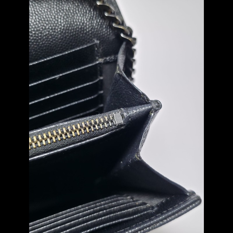 YSL 黑色 Cassander Chain Wallet-24