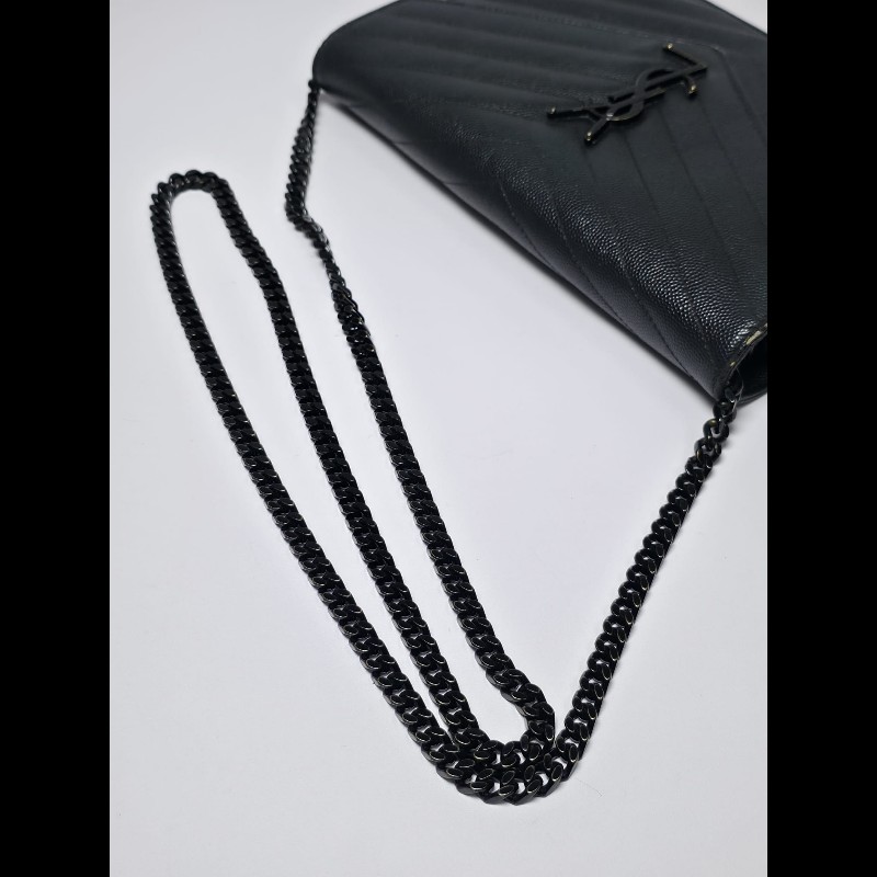 YSL 黑色 Cassander Chain Wallet-28