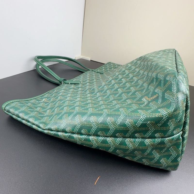 Goyard戈雅Saint Louis綠色老花購物袋，小號 尺寸34x15x28cm 編碼HR394。-3