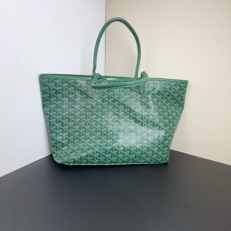 Goyard戈雅Saint Louis綠色老花購物袋，小號 尺寸34x15x28cm 編碼HR394。-5