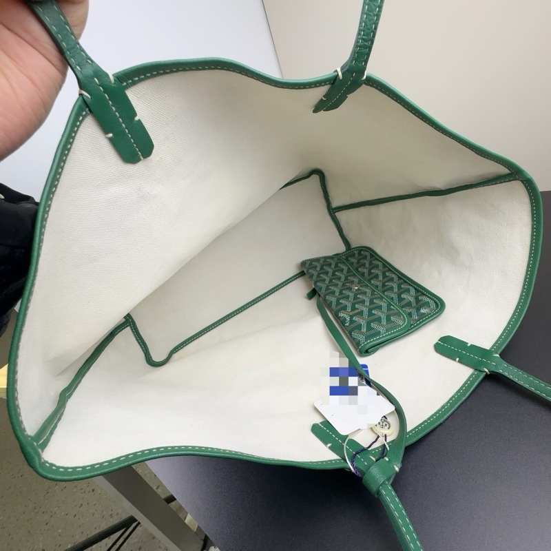 Goyard戈雅Saint Louis綠色老花購物袋，小號 尺寸34x15x28cm 編碼HR394。-6