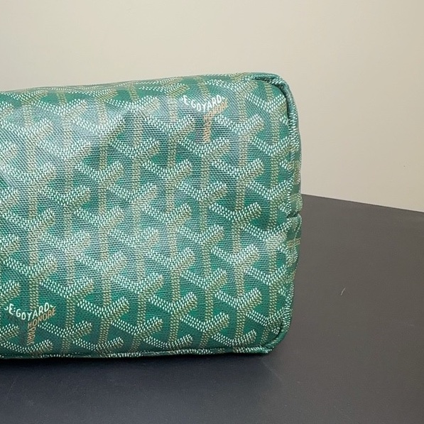 Goyard戈雅Saint Louis綠色老花購物袋，小號 尺寸34x15x28cm 編碼HR394。-8
