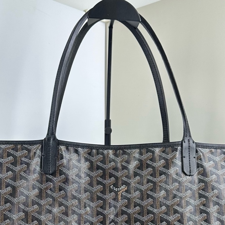 Goyard戈雅焦黑色帆布老花購物袋tote包子母包 尺寸38*19*32 編碼LTL290-4