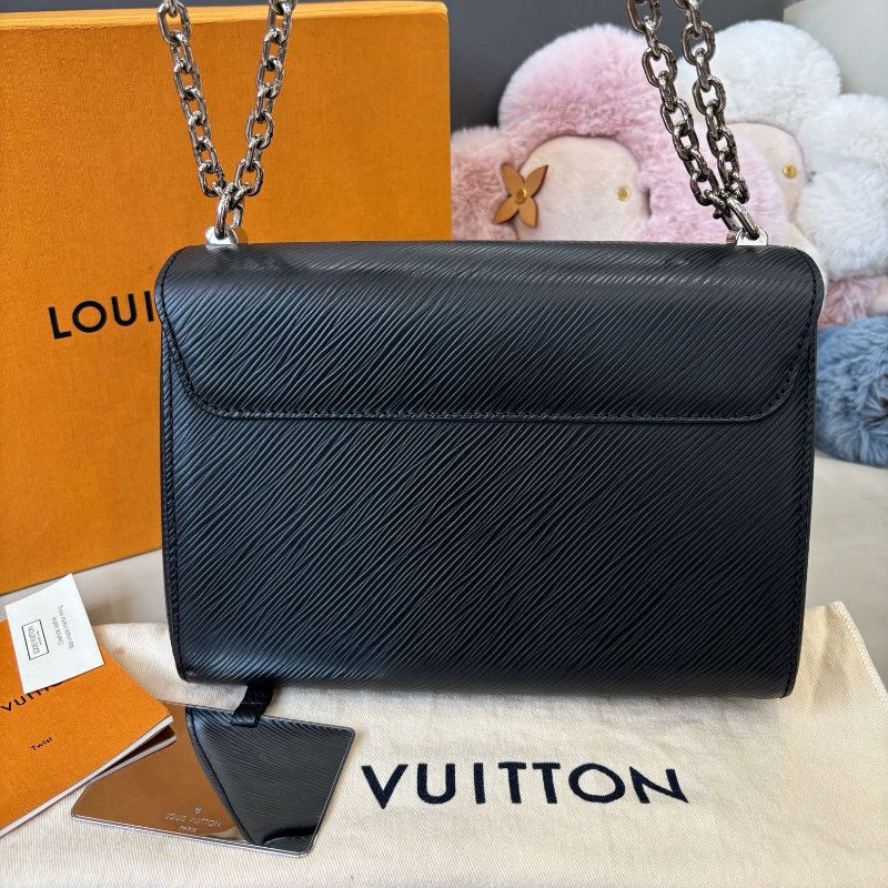 路易威登/Louis Vuitton 黑色水波紋Twist中號鏈條肩背包-1