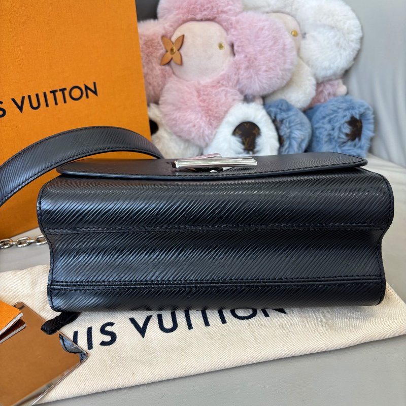 路易威登/Louis Vuitton 黑色水波紋Twist中號鏈條肩背包-8