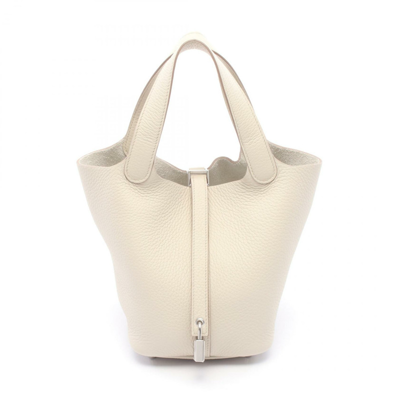 愛馬仕 Picotin Lock PM 手提包 W 056289CK Taurillon Clemence Beton 二手 SHW-0