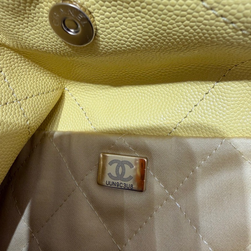Chanel黃色22 bag small-3