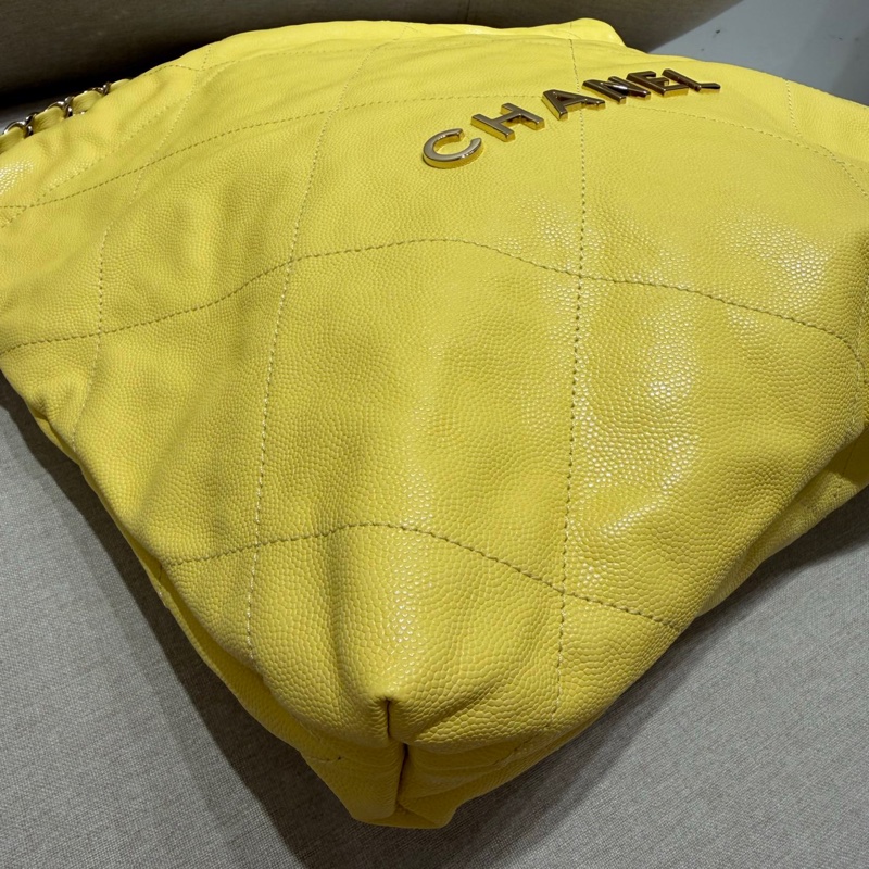 Chanel黃色22 bag small-6