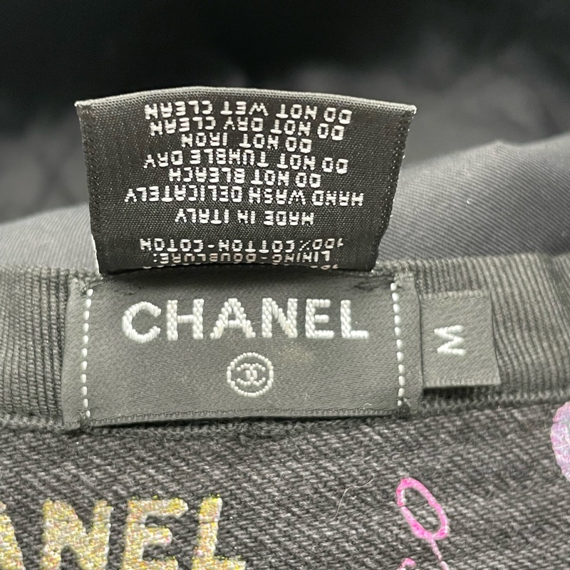 Chanel • 牛仔丹寧塗鴉漁夫帽-3