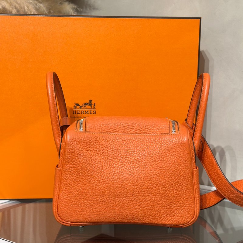 HERMES Mini lindy - 火焰橙銀 U-4
