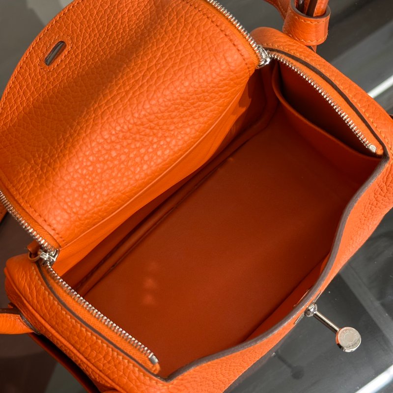 HERMES Mini lindy - 火焰橙銀 U-6