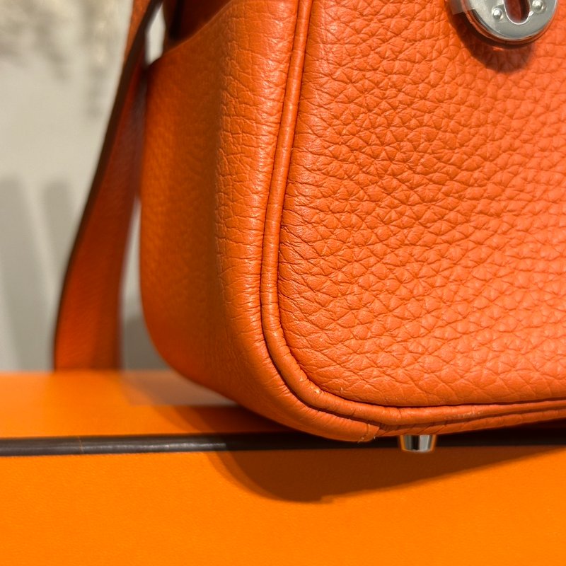 HERMES Mini lindy - 火焰橙銀 U-7