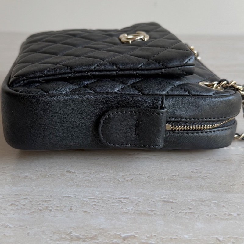 Chanel香奈兒黑金羊皮鏈條包+26開 底長16cm 🈚附件-5