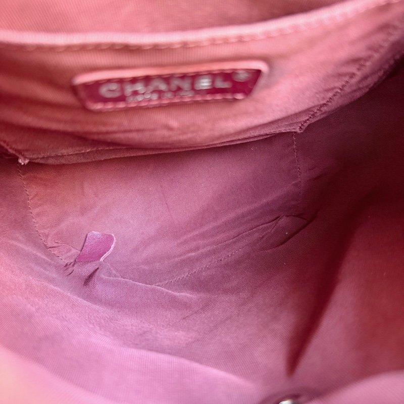 Chanel香奈兒酒紅色薩爾茨堡小號雙肩包+22開 底長25-7