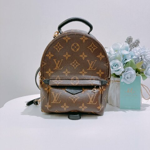 TW4829 Louis Vuitton 路易威登 迷你 經典小背包 Palm Springs Mini Backpack Monogram Canvas Brown