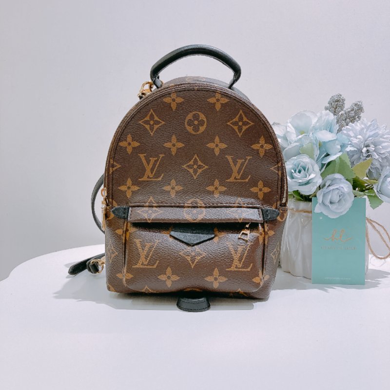 TW4829 Louis Vuitton 路易威登 迷你 經典小背包 Palm Springs Mini Backpack Monogram Canvas Brown-0
