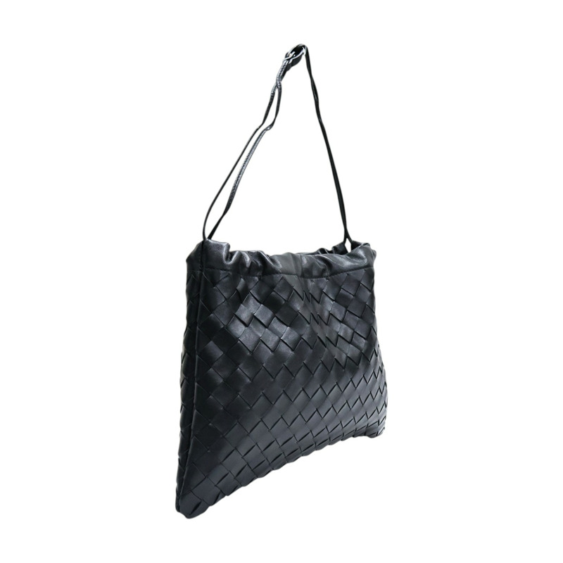 黑色 編織羊皮 Dustbag 肩背包 796728【BOTTEGA VENETA BV 寶緹嘉】 796728-1