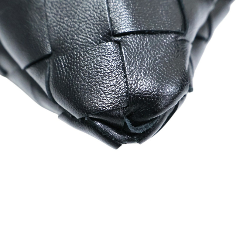 黑色 編織羊皮 Dustbag 肩背包 796728【BOTTEGA VENETA BV 寶緹嘉】 796728-8