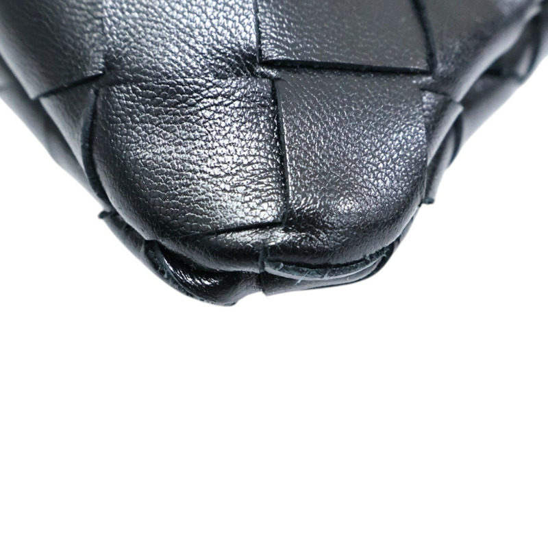 黑色 編織羊皮 Dustbag 肩背包 796728【BOTTEGA VENETA BV 寶緹嘉】 796728-10