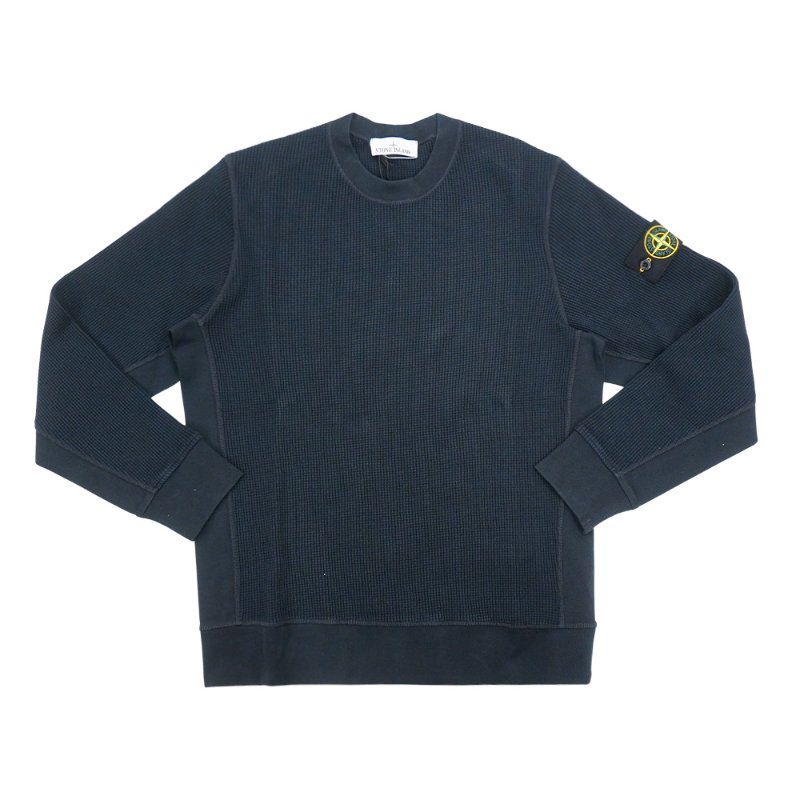 Stone Island 華夫格絨面男生長袖上衣(海軍藍)-3