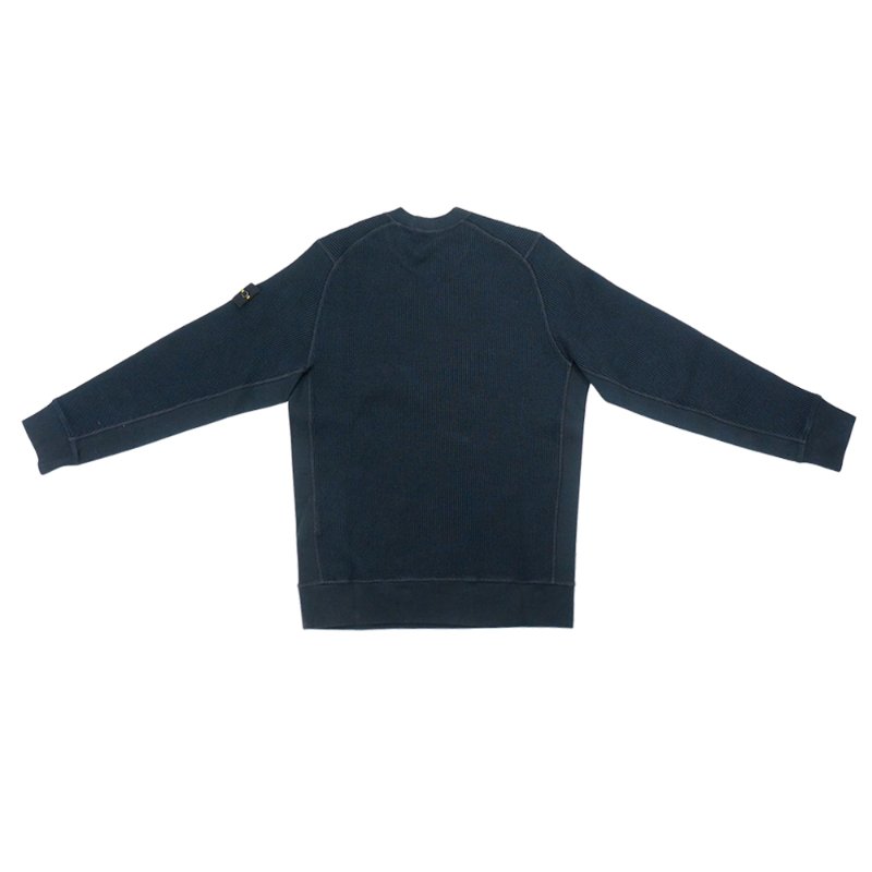 Stone Island 華夫格絨面男生長袖上衣(海軍藍)-4