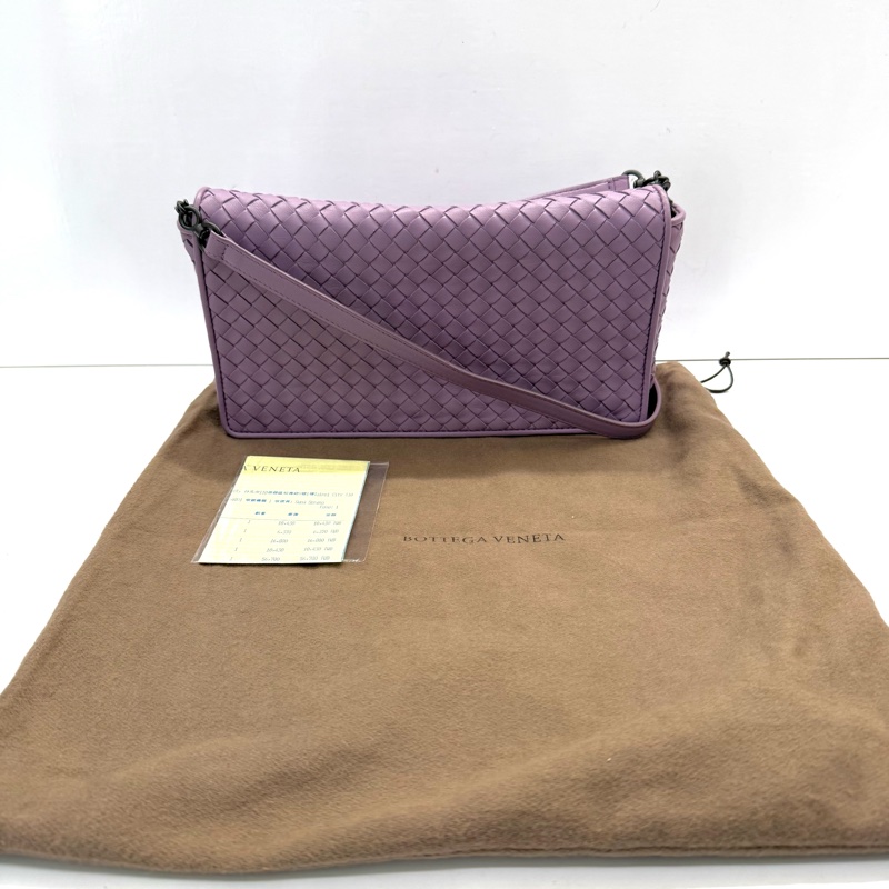 BOTTEGA VENETA 寶緹嘉 紫色編織斜背包 CROSSBODY-2