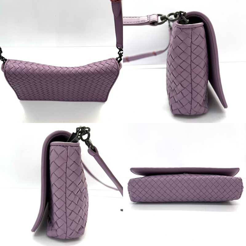 BOTTEGA VENETA 寶緹嘉 紫色編織斜背包 CROSSBODY-3