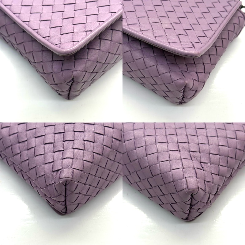 BOTTEGA VENETA 寶緹嘉 紫色編織斜背包 CROSSBODY-4