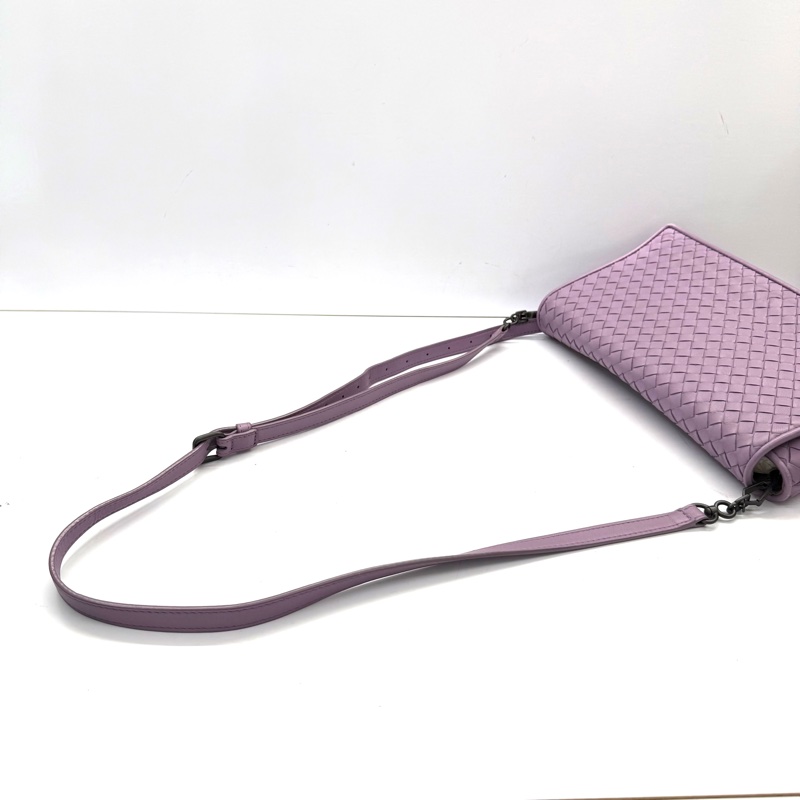 BOTTEGA VENETA 寶緹嘉 紫色編織斜背包 CROSSBODY-5