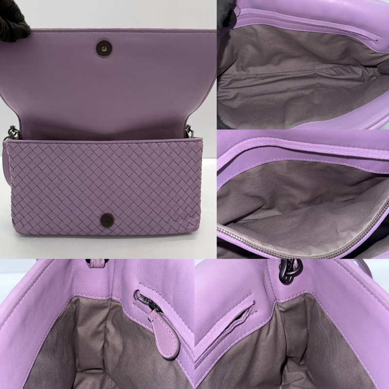 BOTTEGA VENETA 寶緹嘉 紫色編織斜背包 CROSSBODY-6