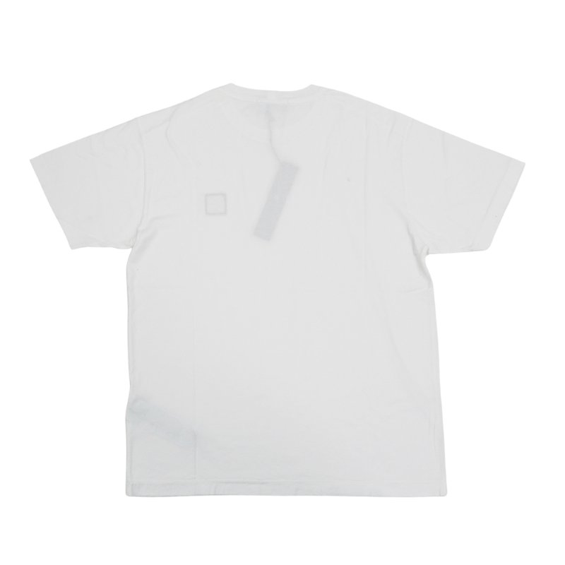 Stone Island 十字品牌黑標男生短袖上衣(白)-4