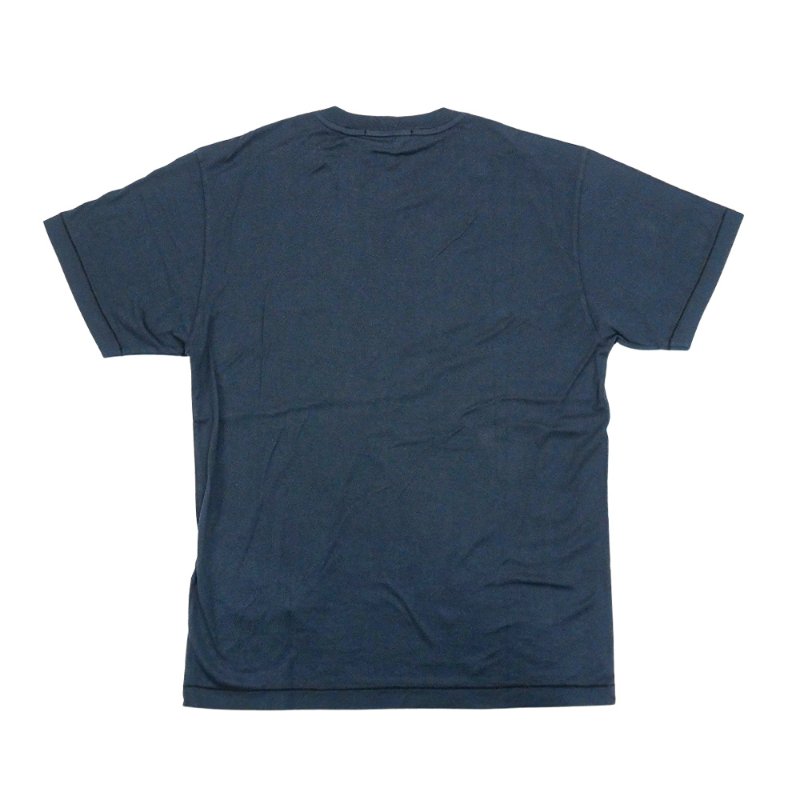 Stone Island 十字品牌黑標男生短袖上衣(海軍藍)-4
