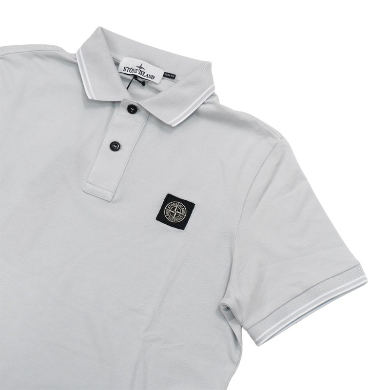 Stone Island 十字品牌黑標男生短袖Polo上衣-2