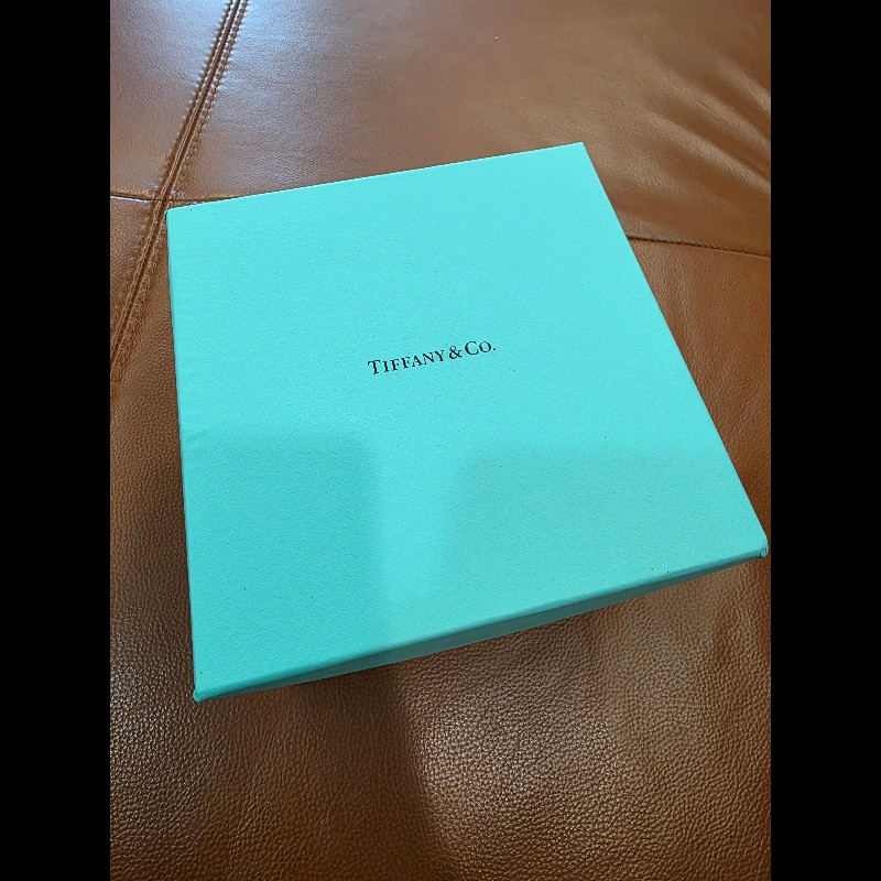 真品 Tiffany & Co. 蒂芬妮 現代竹飾蠟燭水晶皿 Kiriko Crystal Clear 全新品-3