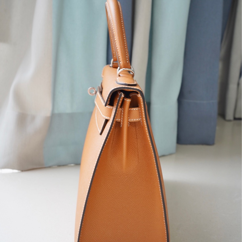 Hermes kelly 28 金棕銀扣 epsom 外縫-2