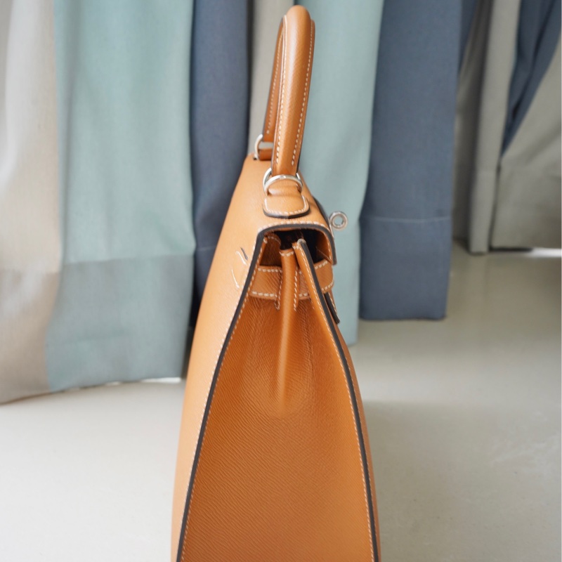 Hermes kelly 28 金棕銀扣 epsom 外縫-3