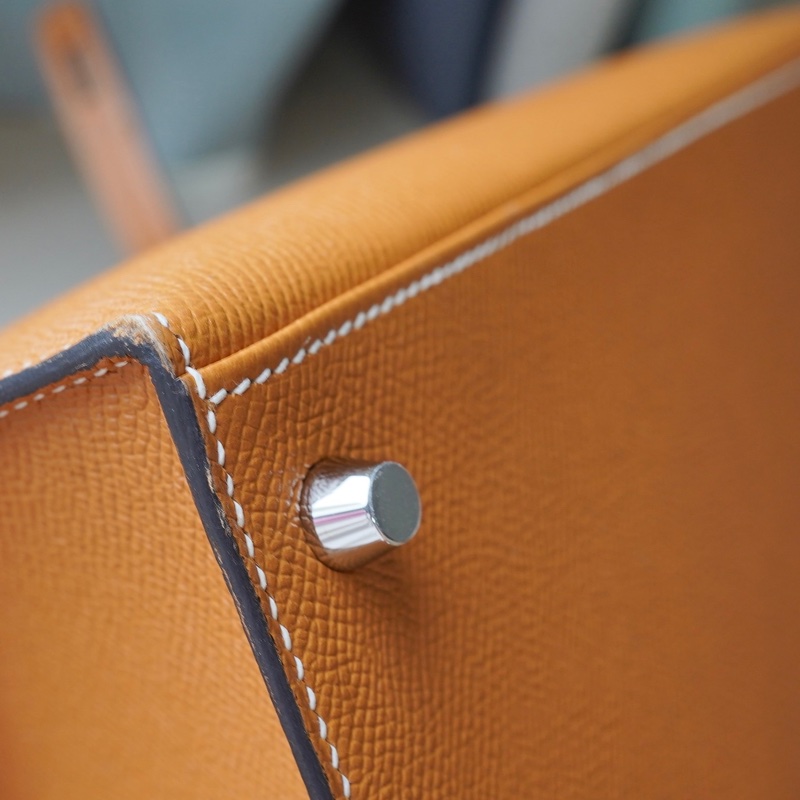 Hermes kelly 28 金棕銀扣 epsom 外縫-18