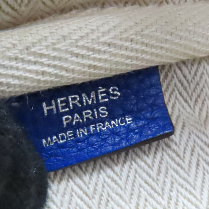 閃電藍 TC牛皮 Victoria 35 手提包 X刻 銀扣【HERMES 愛馬仕】 7T 閃電藍-3