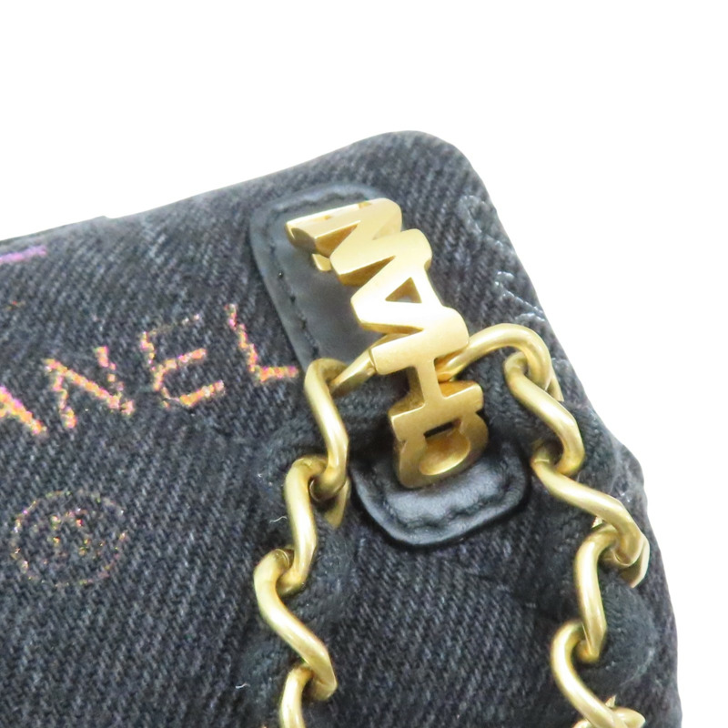 黑色 丹寧 Mood Flap 肩背包【CHANEL 香奈兒】 AS3134-11