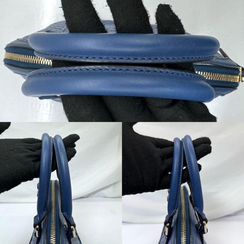 GUCCI 古馳 MicroGuccissima 壓紋皮革貝殼兩用包 藍色-6