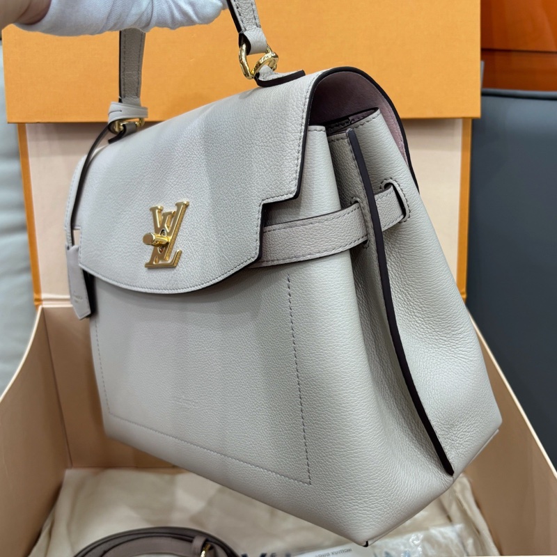 【全新品】Louis Vuitton 路易威登 LV 奶茶色lockme ever中號芯片款 五金膜都在-3