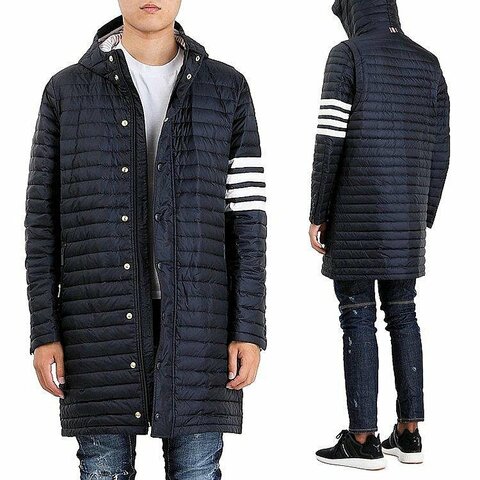 💎Han's house精品服飾💎 THom Browne TB 羽絨 連帽 外套 大衣 中版 黑 原價64000