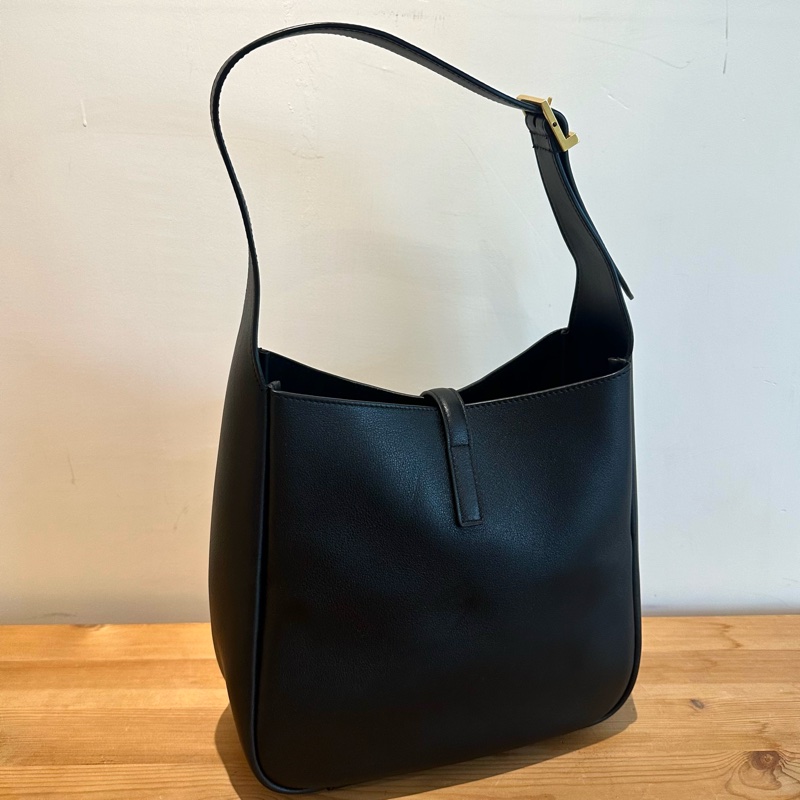 【全新】 YSL SAINT LAURENT Le5A7 小牛皮 單肩手提包小號  small黑色-2