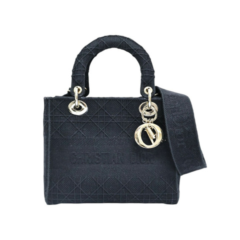 黑色帆布 Lady D_Lite 兩用包 MO565OREY【Dior 迪奧】 MO565OREY