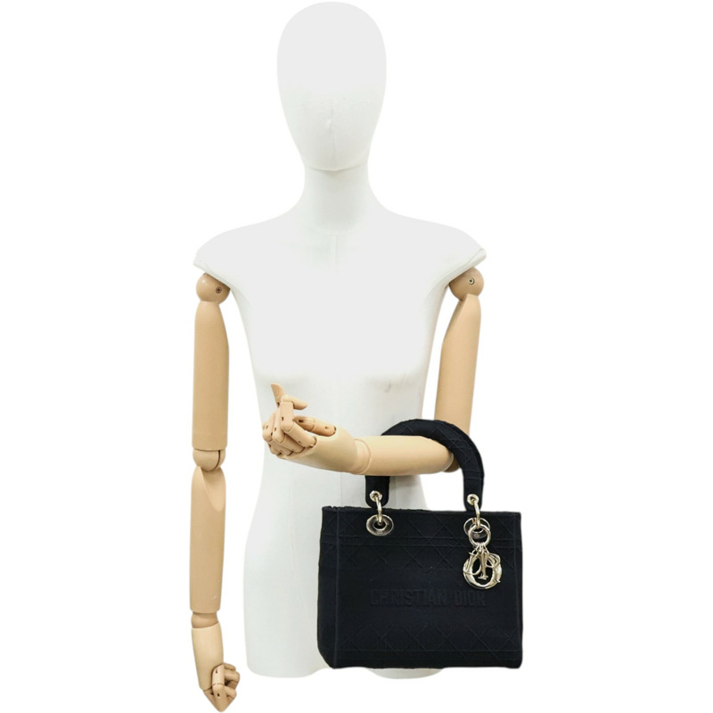 黑色帆布 Lady D_Lite 兩用包 MO565OREY【Dior 迪奧】 MO565OREY-9